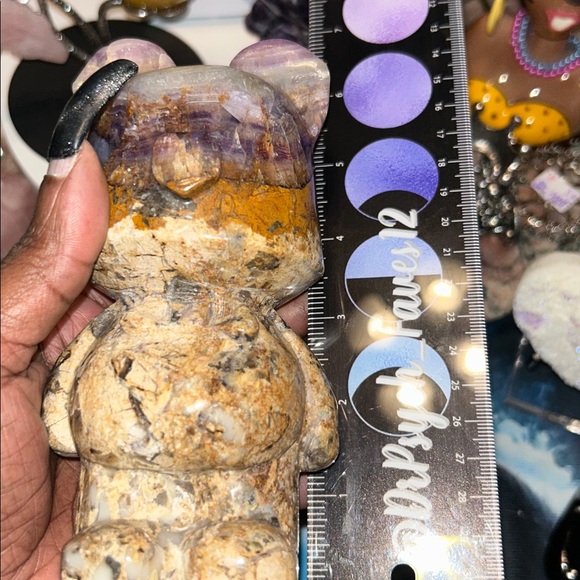 Natural Opalized Fluorite Root Stone Bear Custom - Picture 8 of 9